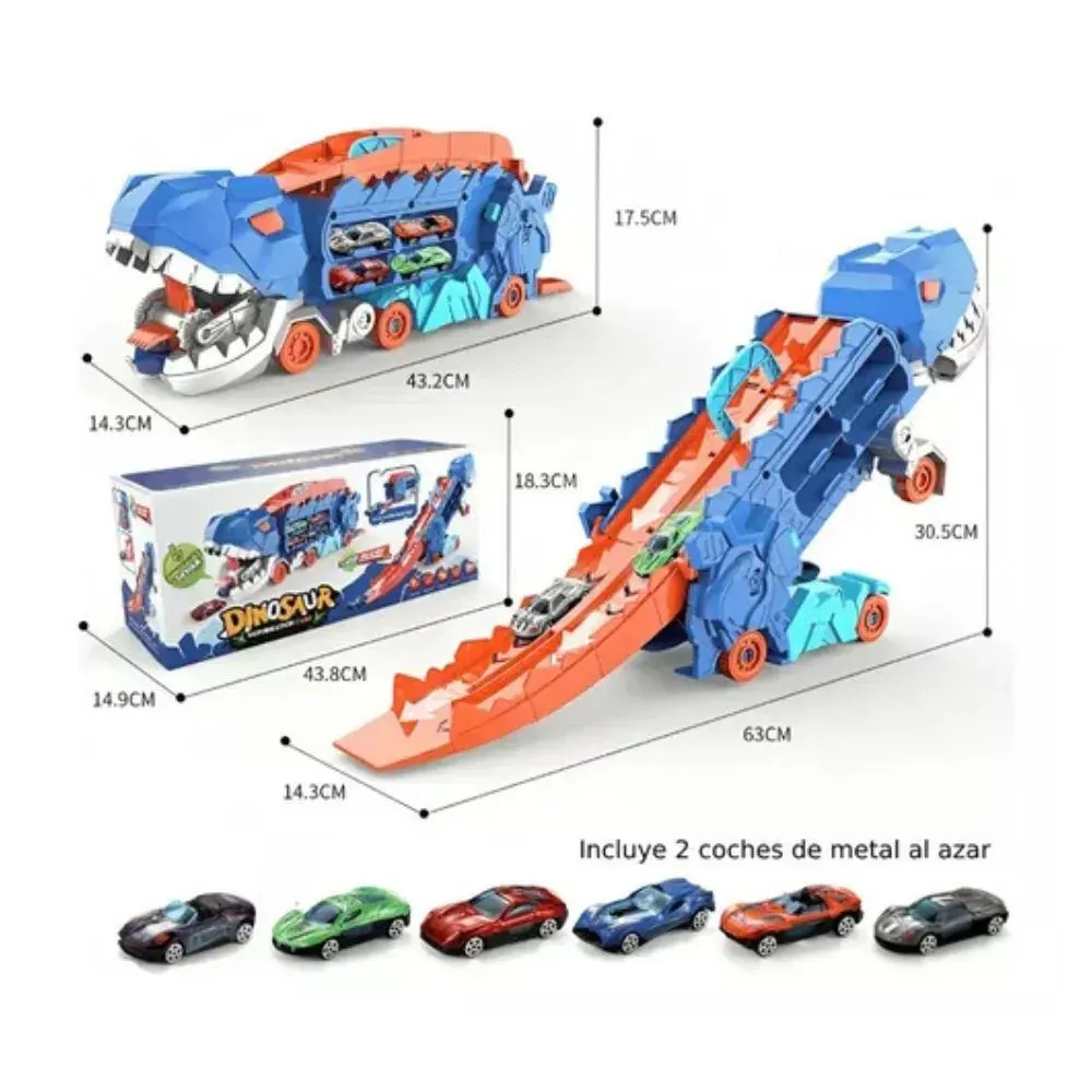Camión Dinosaurio Pista Transformable 3 En 13