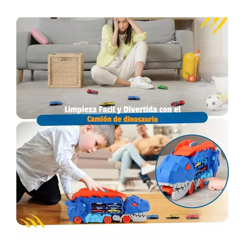 Camión Dinosaurio Pista Transformable 3 En 15