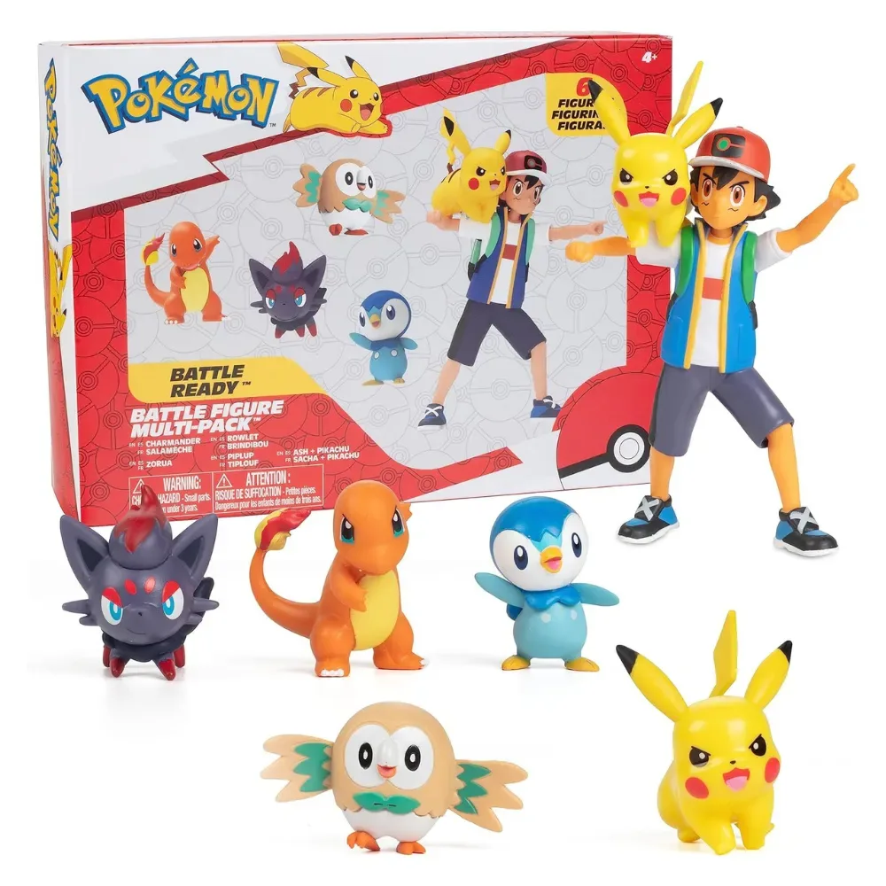 Pack x5 Figuras de Batalla Pokemon Battle Ready