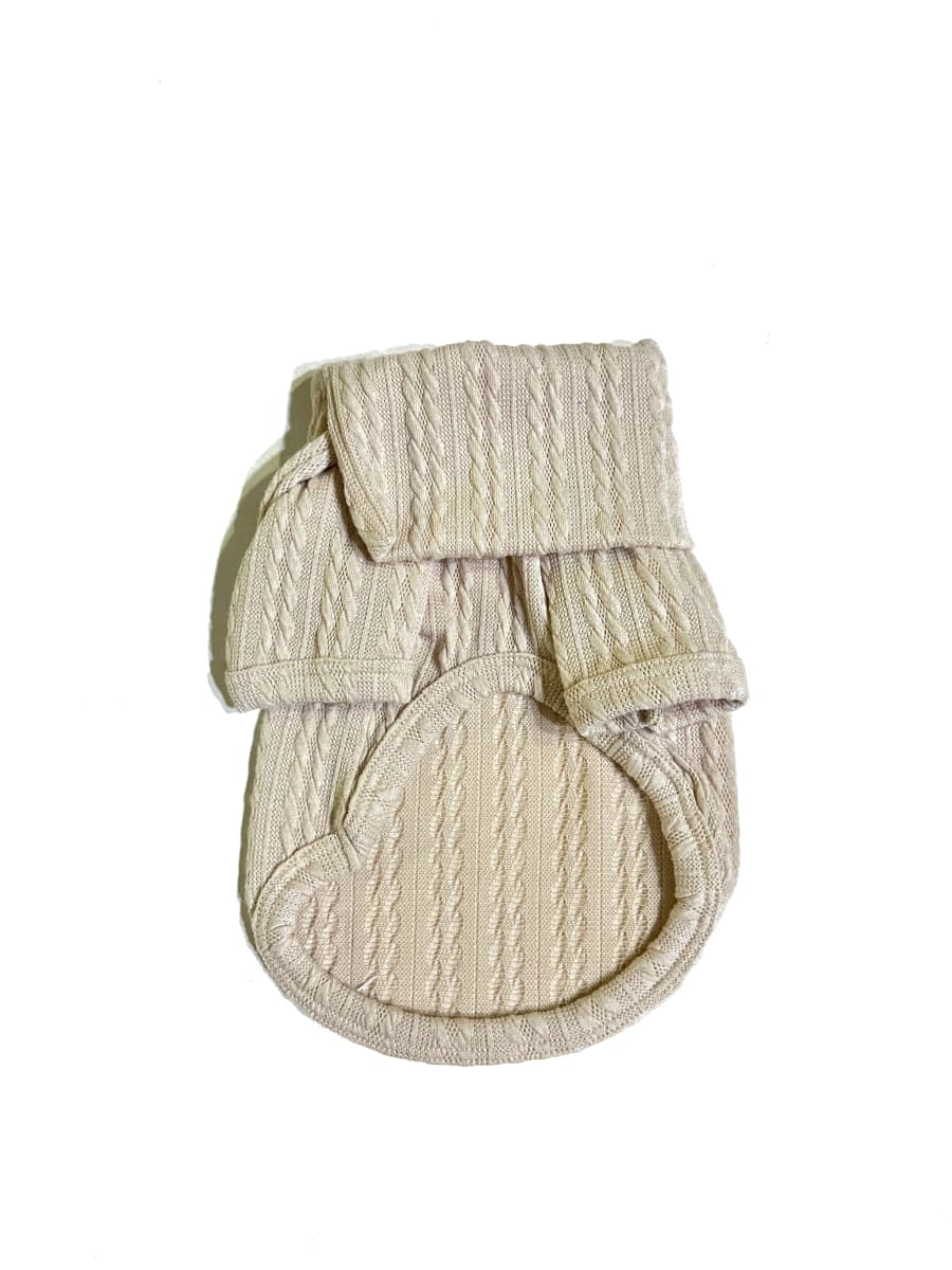 Sweater London Beige— Tejido Trenzado1