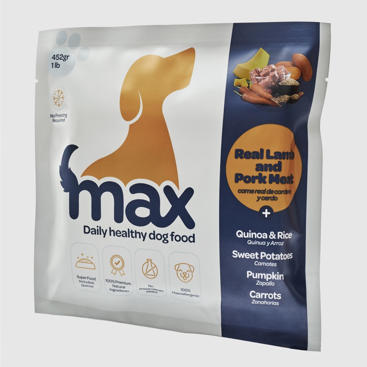 Comida natural Max - cordero y cerdo hipoalergénico4