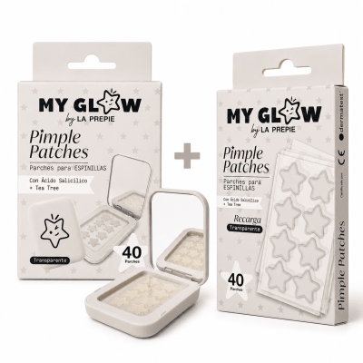 Pack lanzamiento pimple patch blanco case + refill1