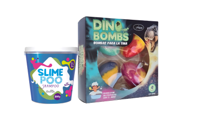 Dino bombs - Slime poo azul1