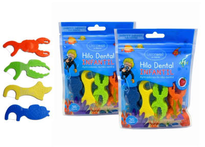 PACK HILO DENTAL INFANTIL DENTWELL 2 UNIDADES4
