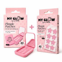 Pack lanzamiento pimple patch Rosado case + refill