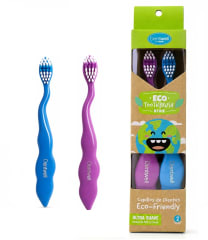 CEPILLO DE DIENTES INFANTIL EXTRA SUAVE ECO TOOTHBRUSH KIDS 2 UNIDADES