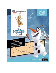 DISNEY FROZEN  OLAF - LIBRO Y MODELO PARA ARMAR 3D-MADERA