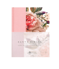 Biblia Reina Valera 1960. Tela rosada con flores
