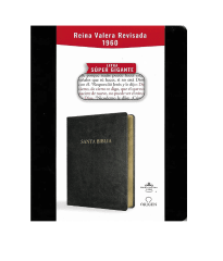 Biblia Reina Valera Revisada 1960 Letra Súper Gigante, Símil Piel Negro