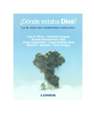 DONDE ESTABA DIOS