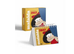 MAFALDA 2027 CALENDARIO DE ESCRITORIO AMARILLO CON CAJA