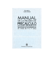 MANUAL DE LA PRUEBA DE PRECALCULO