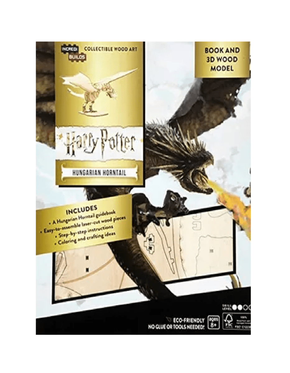 HARRY POTTER  HUNGARIAN HORNTAIL MODELO PARA ARMAR 3D-MADERA (GIRATORIO 1)1