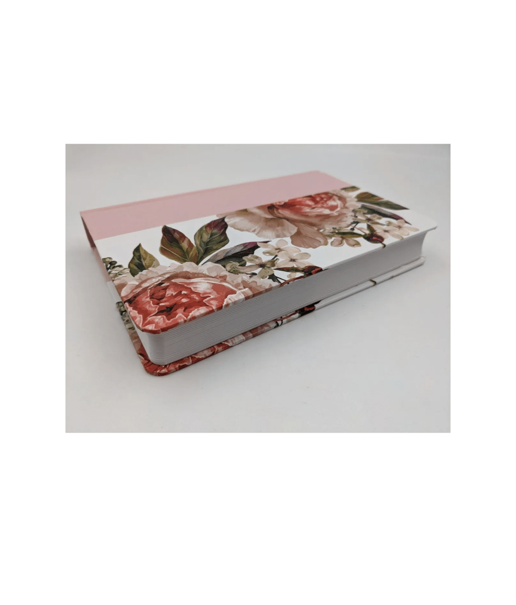 Biblia Reina Valera 1960. Tela rosada con flores3