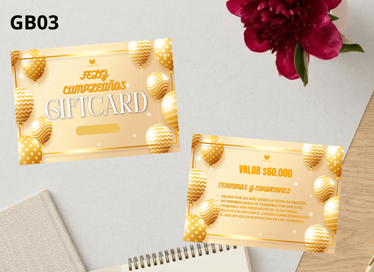 GIFTCARD DE REGALO $60.000 PERSONALIZADO10