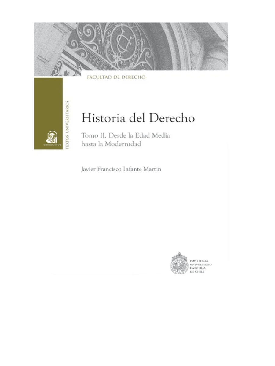 HISTORIA DEL DERECHO TOMO II Desde la Edad Media hasta la Modernidad1