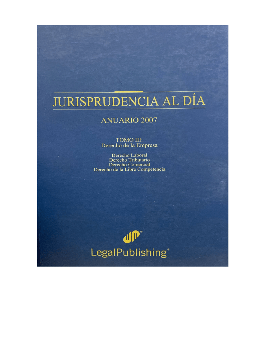 JURISPRUDENCIA AL DIA ANUARIO 2007 TOMO 31