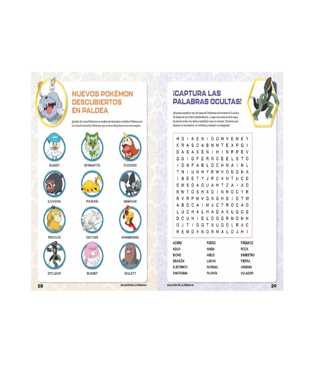 Pokemon. Libro oficial de actividades Región de Paldea3