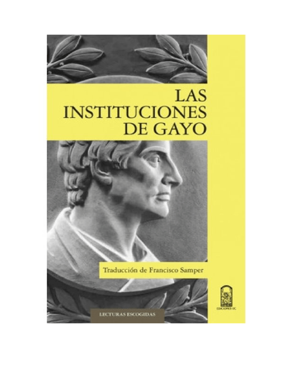 LAS INSTITUCIONES DE GAYO ( FRANCISCO SAMPER ) EST21