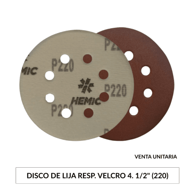 Disco de Lija respaldo Velcro 4.1/2