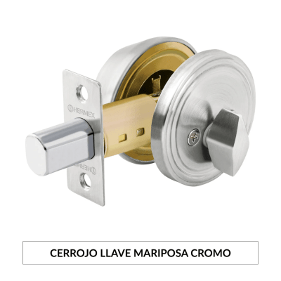 Cerrojo Llave Mariposa cromo