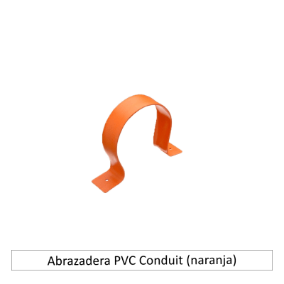 Abrazadera PVC Conduit (naranja)