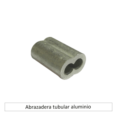 Abrazadera tubular aluminio