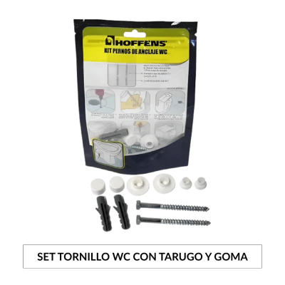 Set Tornillo WC con tarugo y goma