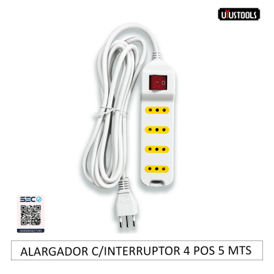 ALARGADOR C/INTERRUPTOR 4 POS 5 MTS  UYU