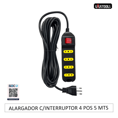 ALARGADOR C/INTERRUPTOR 4 POS 5 MTS  UYU