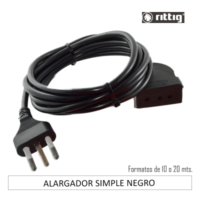 ALARGADOR SIMPLE NEGRO