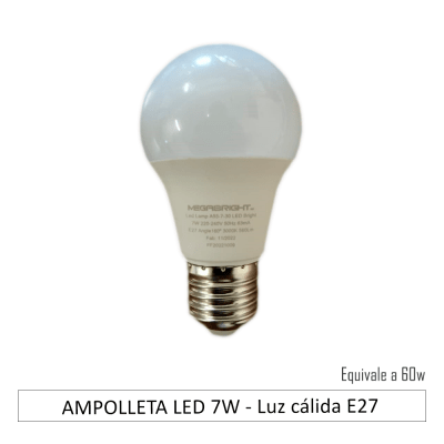 AMPOLLETA LED 7W