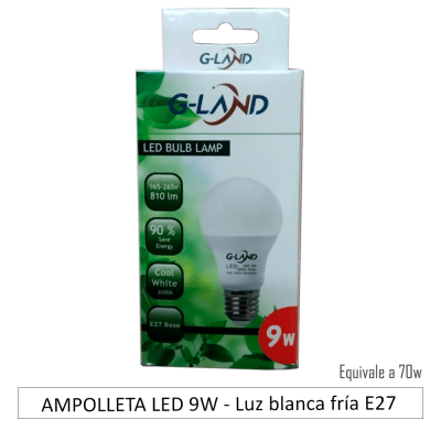 AMPOLLETA LED 9W