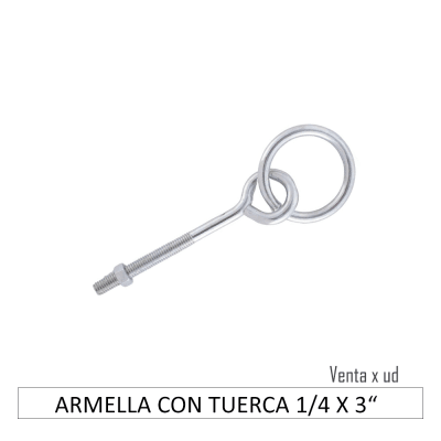 Armella con tuerca 1/4
