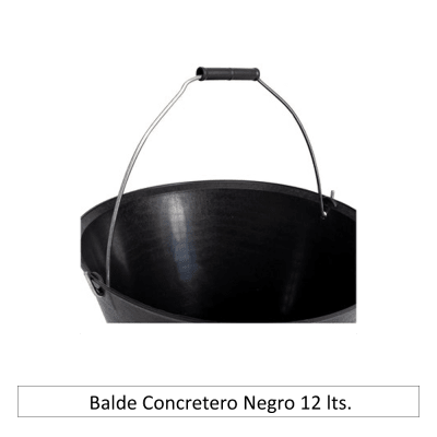 Balde Concretero Plast. Negro 12 lts.