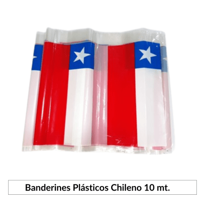 Banderines Plásticos Chileno 10 mt. - Bandera