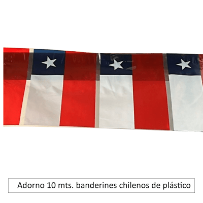 Banderines Plásticos Chileno 10 mt. - Bandera