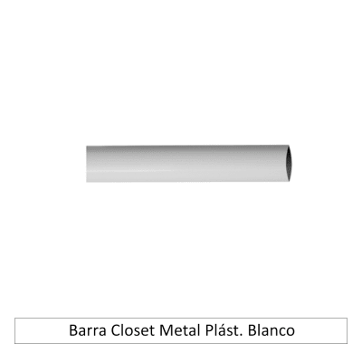 Barra Closet Metal Plást. Blanco