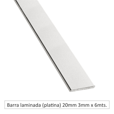 Barra laminada (platina) 20 mm x 3mm x 6mts.