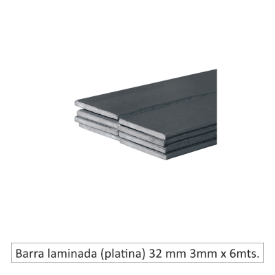 Barra laminada (platina) 32mm x 3mm x 6mts.