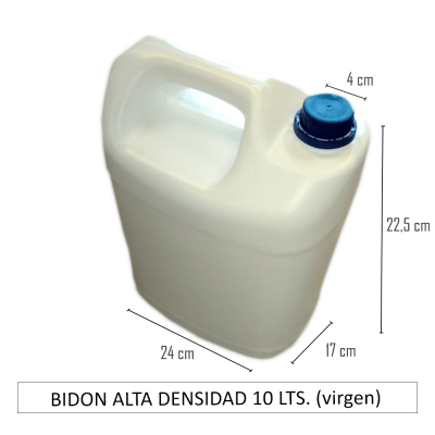 BIDON ALTA DENSIDAD 10 LTS. (virgen)