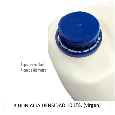 BIDON ALTA DENSIDAD 10 LTS. (virgen)