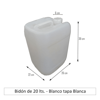 Bidón de 20 lt. Reutilizado