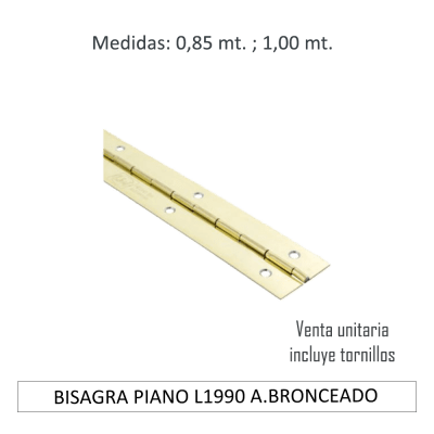 BISAGRA PIANO L1990 A.BRONCEADO