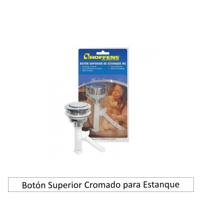 Botón Superior Cromado para Estanque