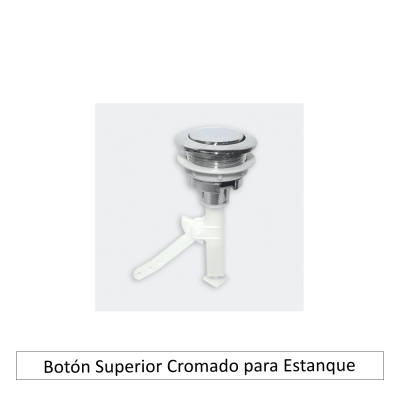 Botón Superior Cromado para Estanque