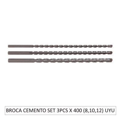 BROCA CEMENTO SET 3PCS X 400 (8,10,12) UYU
