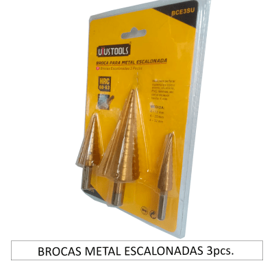 BROCAS METAL ESCALONADAS 3 pcs UYUSTOOLS
