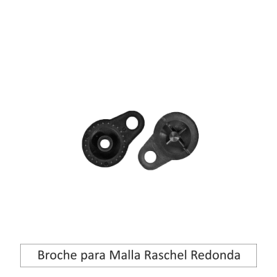 Broche para Malla Raschel Redonda