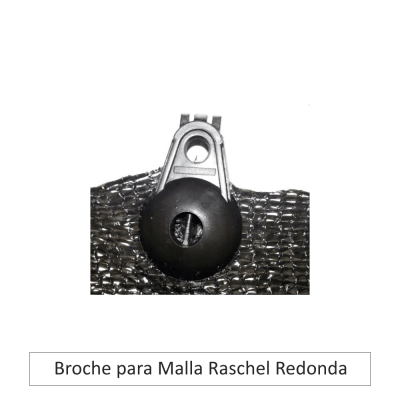 Broche para Malla Raschel Redonda